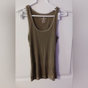 American Eagle Green Boyfriend Tank Sz L